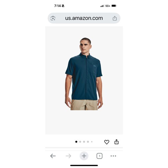 Under Armour Drift Tide button down in Deep Sea - L - Picture 1 of 8